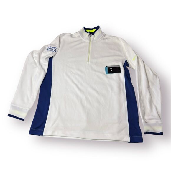 Nike Golf Sweatshirt Shiner Beers Mens Medium Quarter Zip Performance‎ Dri Fit - Picture 1 of 11
